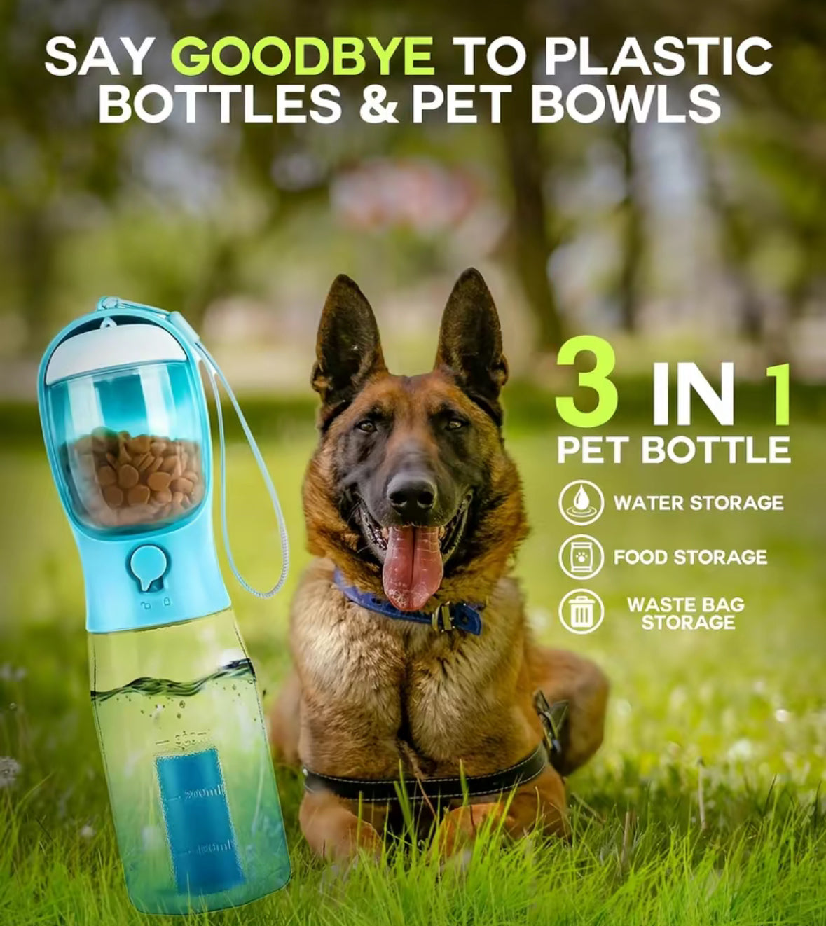 Three-In-One Small Multi-functional Pet Bottle