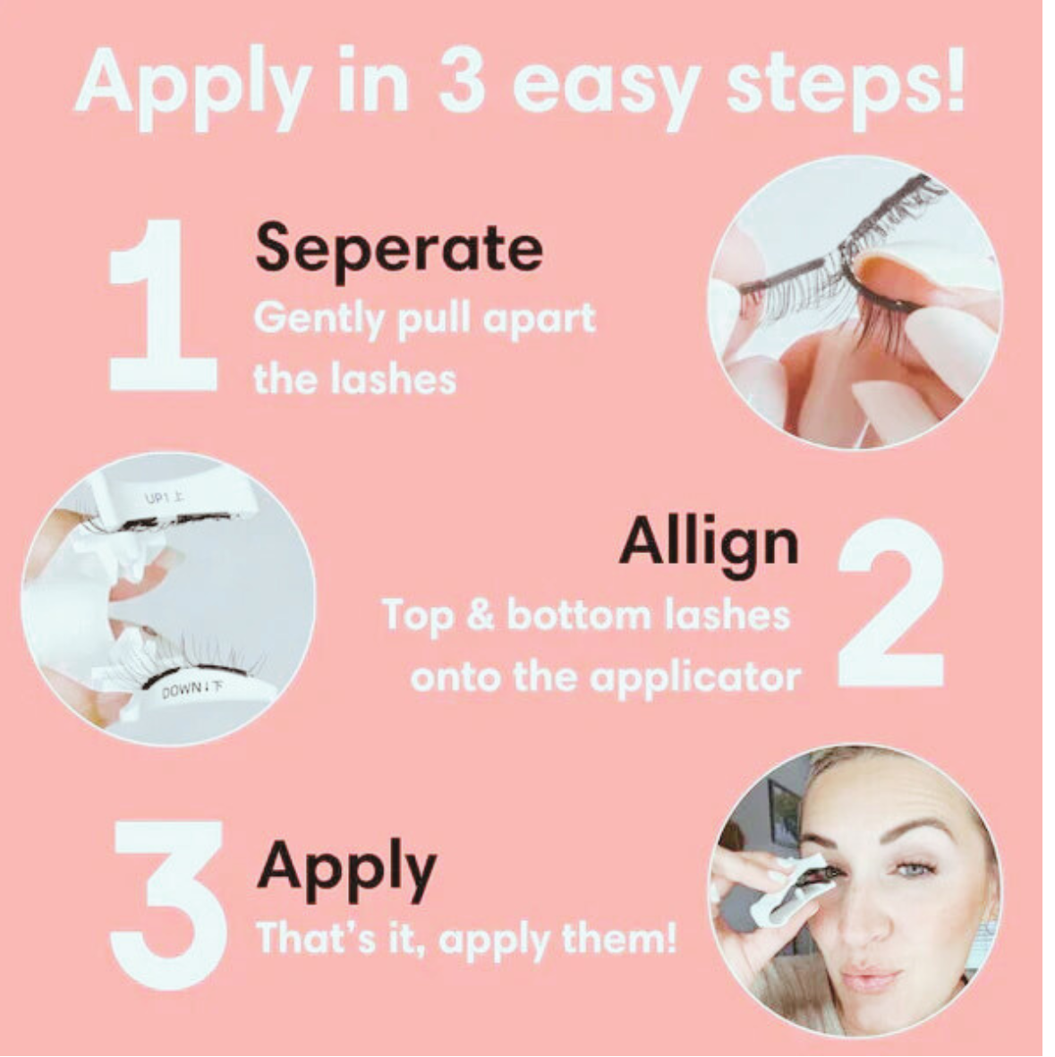 Three Pairs Of Quantum Magnetic False Eyelashes